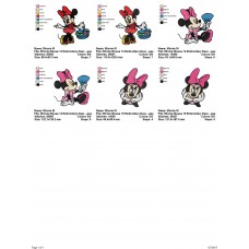Package 3 Minnie Mouse 05 Embroidery Designs